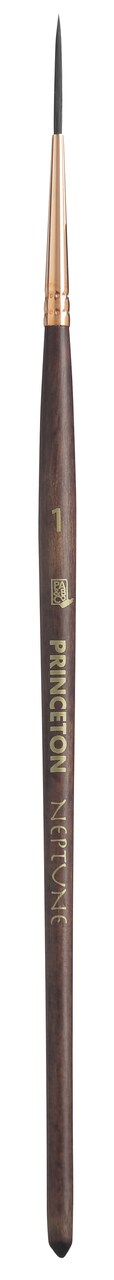 Princeton Series 4750 Neptune Synthetic Squirrel Brush-Short Handle Script Liner Size 1